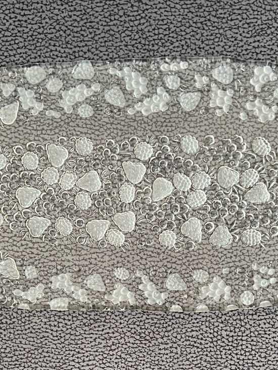 NIB MIKASA Crystal Glass Canape Tray "Strawberry Fare" Design 16 x 8 - Picture 13 of 15